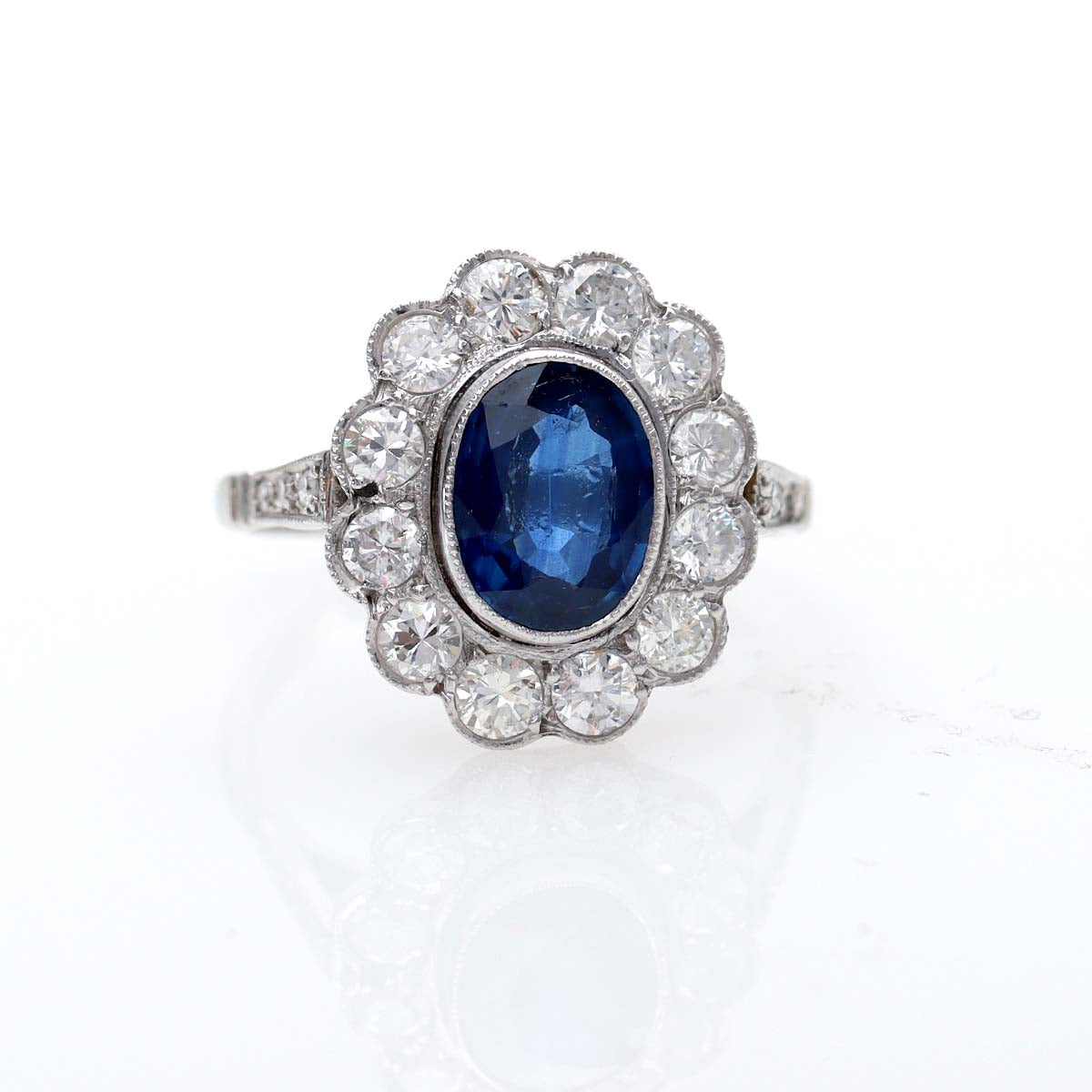 Art Deco Sapphire and Diamond Ring #VR221103-4 Default Title